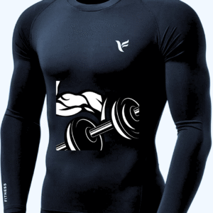 Men's Compression Gym T-Shirt for Men | Body Fit Skinny T-Shirt (Black)