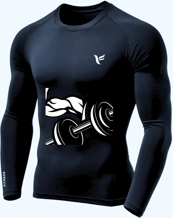 Men's Compression Gym T-Shirt for Men | Body Fit Skinny T-Shirt (Black)